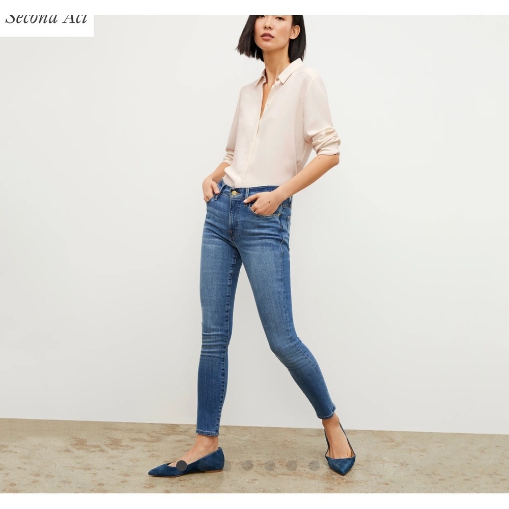 FRAME Denim Le High Skinny Jeans Size 28 Light Wash High Rise Women's